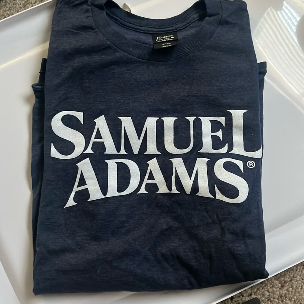 Hanes Samuel Adams Blue Short Sleeve Tee in Small